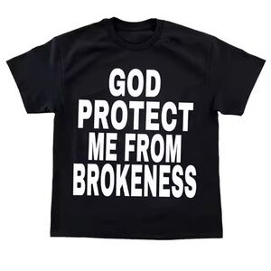 God protect me from brokenness T-Shirt Black Short Sleeve Tee